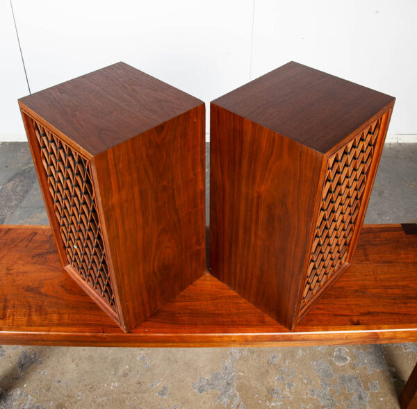 Mid Century Modern Vintage Speakers Pioneer CS-66E Pair Walnut Tested Mint Condition Hifi - Image 5