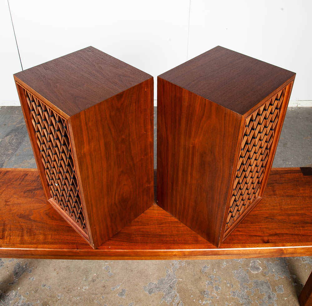 Mid Century Modern Vintage Speakers Pioneer CS-66E Pair Walnut Tested Mint Condition Hifi - Image 5