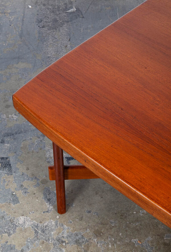 Mid Century Danish Modern Coffee Table Square Large Solid Teak Denmark Vintage - Image 9