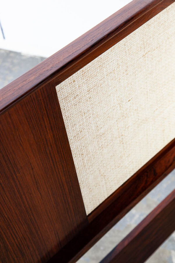 Mid Century Danish Modern Headboard Bed Frame Rosewood Queen Falster Madsen Mcm Vintage - Image 9