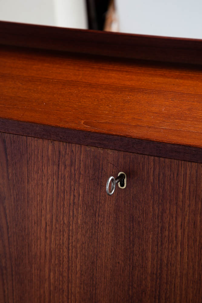 Mid Century Danish Modern Secretary Desk Bureau Denmark Vintage Drawers Vanity - Image 12