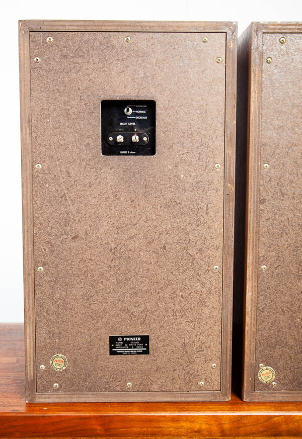 Mid Century Modern Vintage Speakers Pioneer CS-66E Pair Walnut Tested Mint Condition Hifi - Image 12