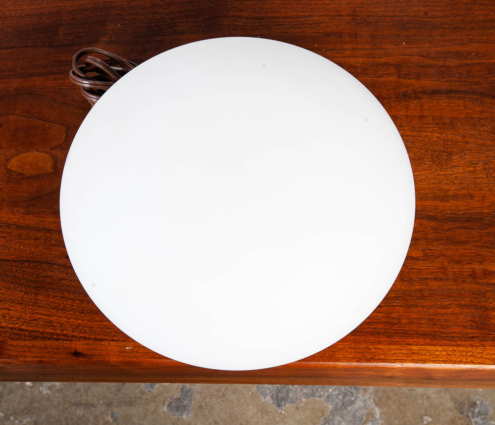 Mid Century Modern Table Lamp Laurel Light Walnut Frosted Glass Vintage Tested Square Cube Mcm - Image 5