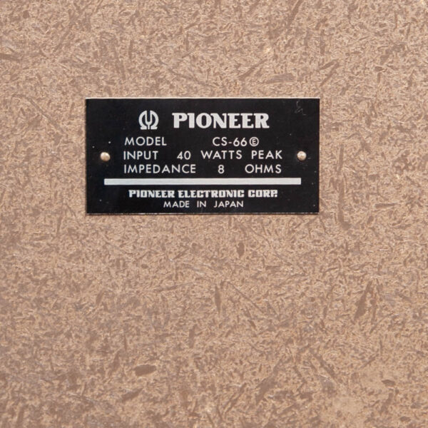 Mid Century Modern Vintage Speakers Pioneer CS-66E Pair Walnut Tested Mint Condition Hifi - Image 7