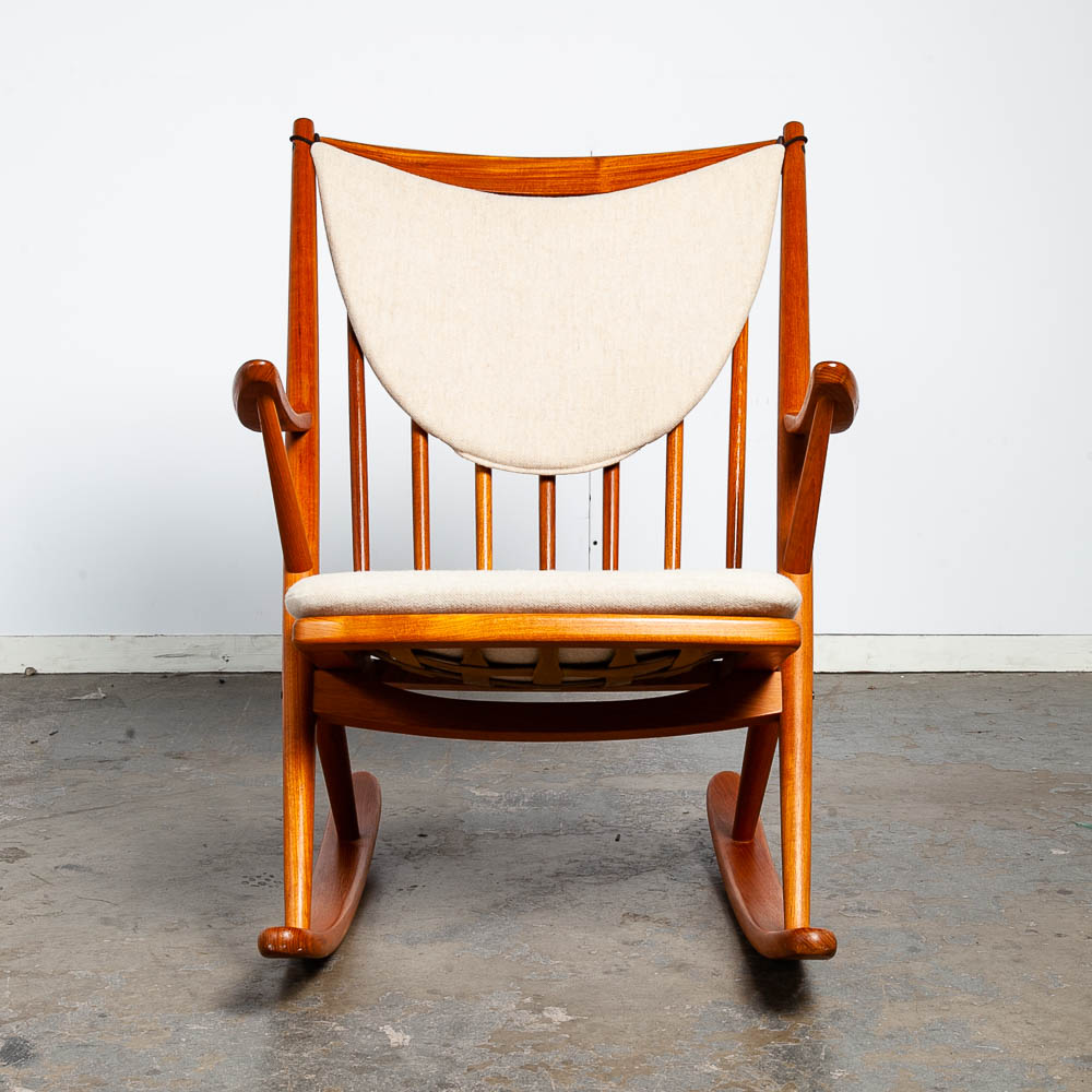 Mid Century Danish Modern Rocking Chair Teak Rocker Frank Reenskaug Bramin Mcm - Image 4