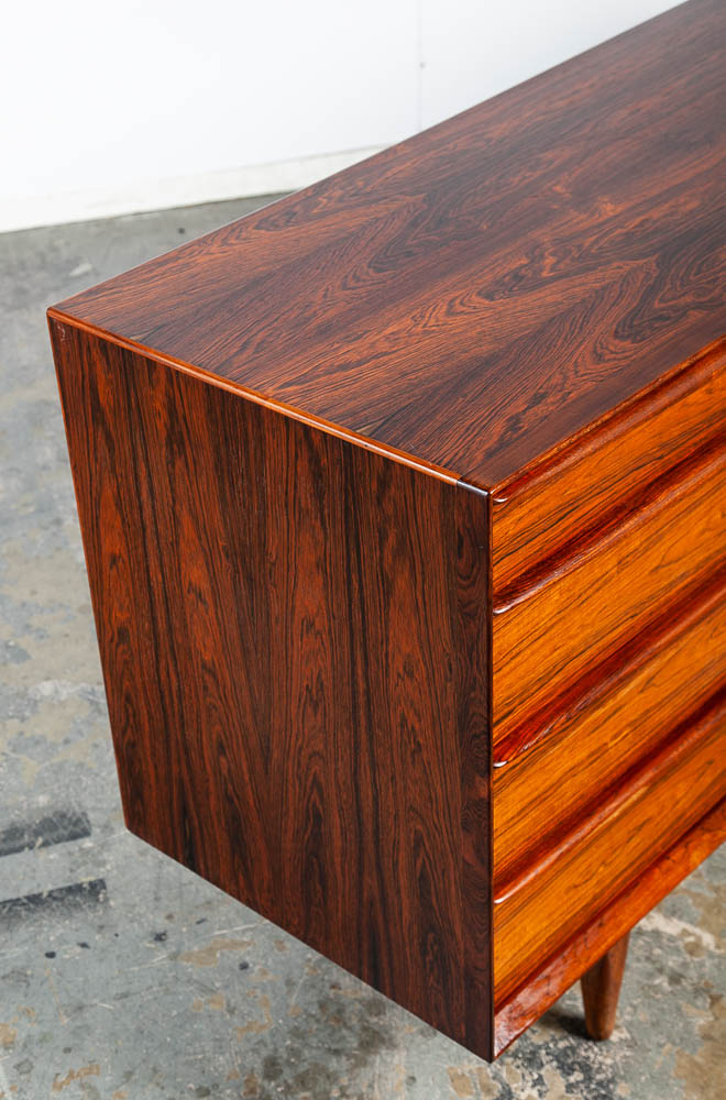 Mid Century Danish Modern Credenza Sideboard Falster Svend Aage Madsen Brazilian Rosewood Tambour Vintage - Image 9