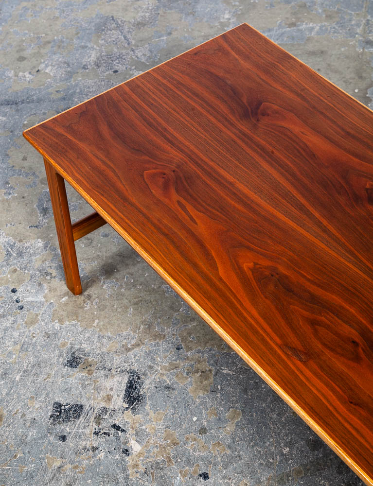 Mid Century Danish Modern Coffee Table Dux Sweden Surfboard Teak Denmark Compact Vintage - Image 8