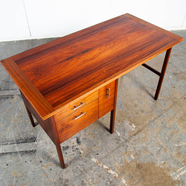 Mid Century Modern Desk Lane Delineator Office 3 Drawer Rosewood Paul Mccobb Mcm Vintage - Image 2