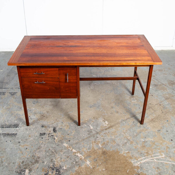 Mid Century Modern Desk Lane Delineator Office 3 Drawer Rosewood Paul Mccobb Mcm Vintage - Image 11