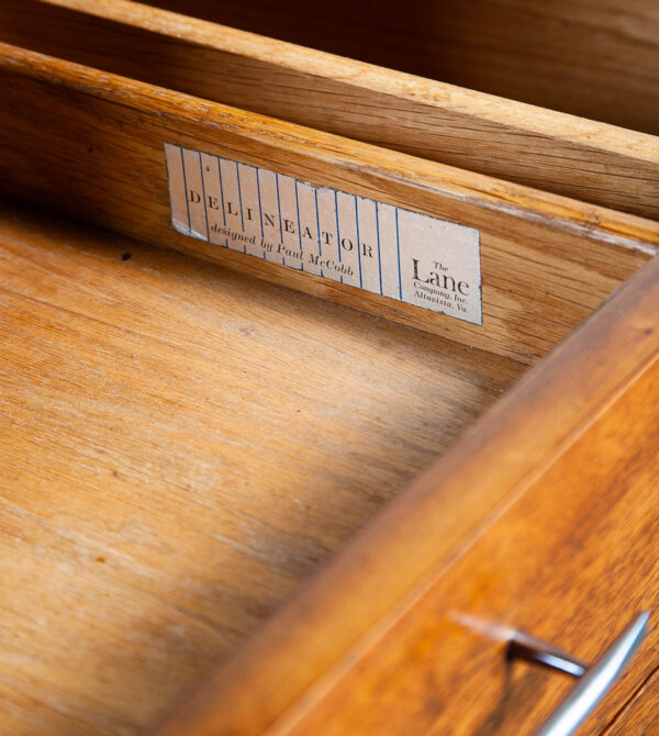 Mid Century Modern Desk Lane Delineator Office 3 Drawer Rosewood Paul Mccobb Mcm Vintage - Image 10