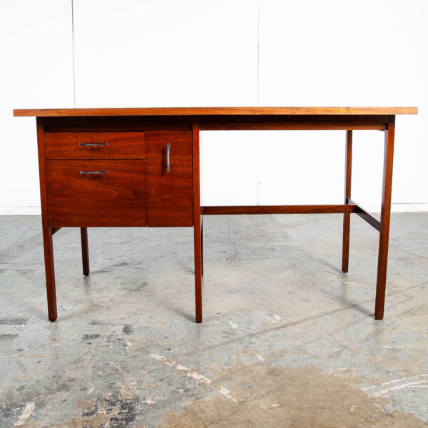Mid Century Modern Desk Lane Delineator Office 3 Drawer Rosewood Paul Mccobb Mcm Vintage - Image 3