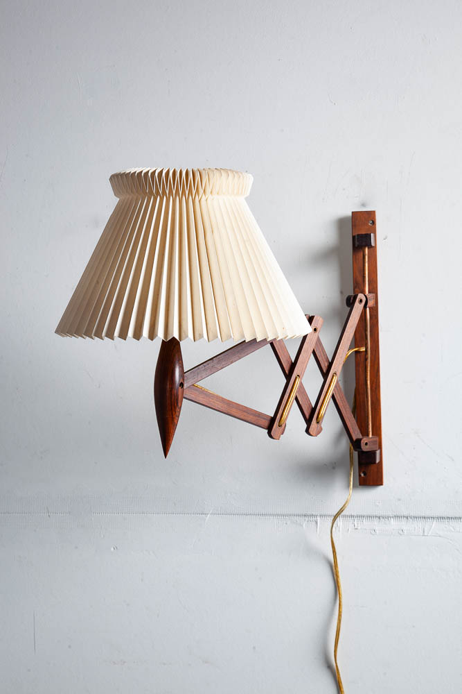 Mid Century Modern Sconce Lamp Wall Solid Rosewood Scissor Light Le Klint 332 NM - Image 2