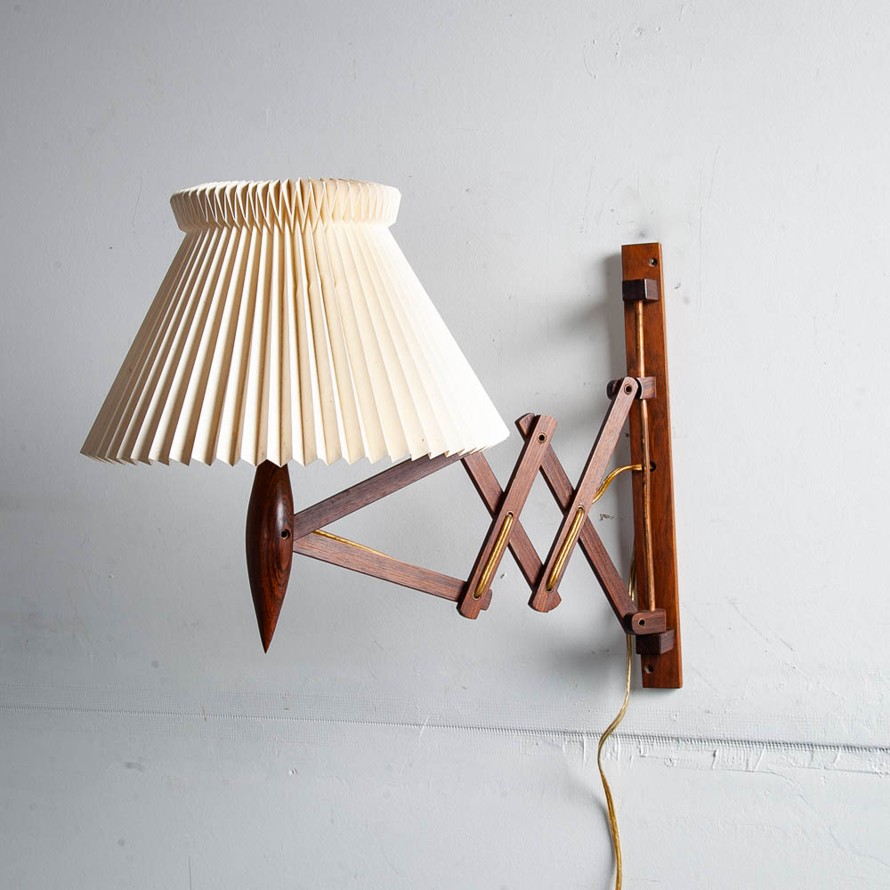 Mid Century Modern Sconce Lamp Wall Solid Rosewood Scissor Light Le Klint 332 NM - Image 7