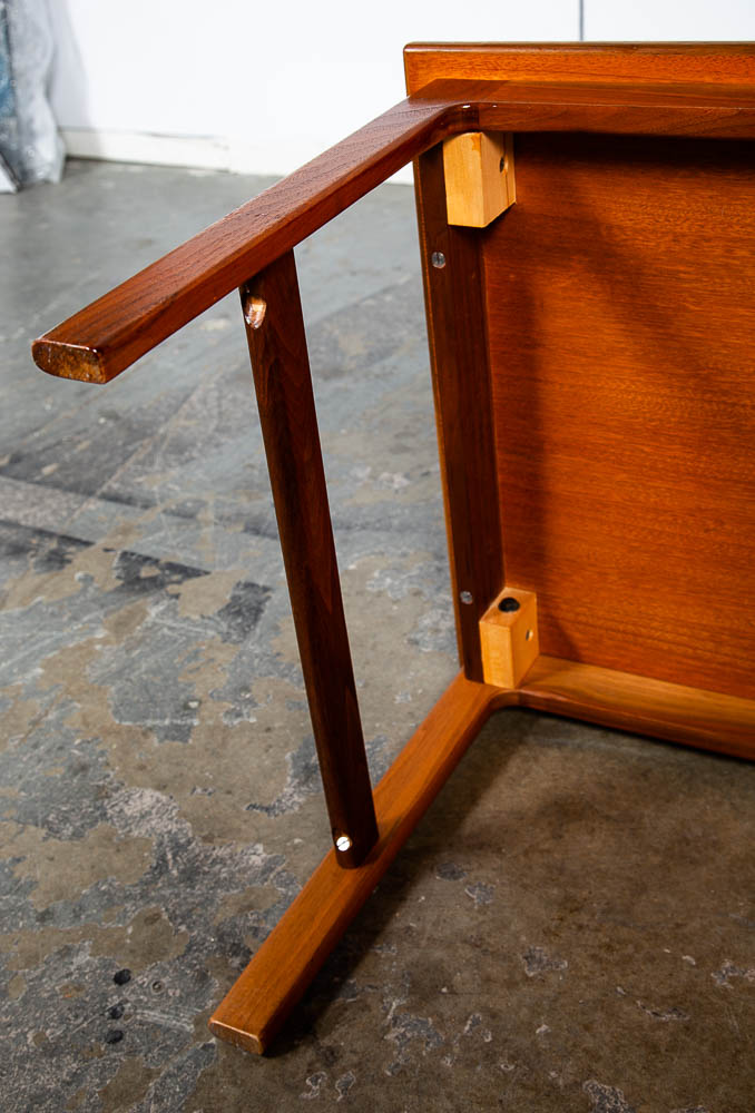 Mid Century Danish Modern Coffee Table Dux Sweden Surfboard Teak Denmark Compact Vintage - Image 10