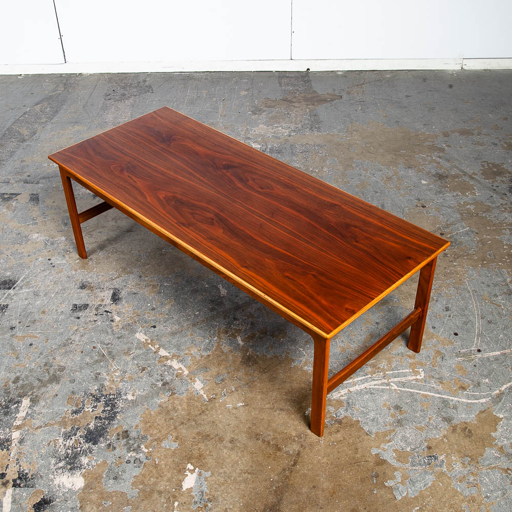 Mid Century Danish Modern Coffee Table Dux Sweden Surfboard Teak Denmark Compact Vintage - Image 4