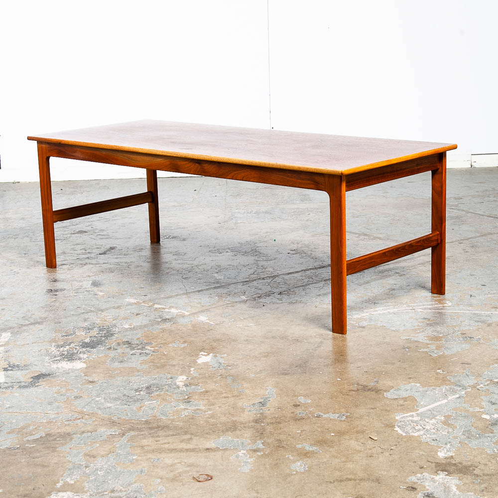 Mid Century Danish Modern Coffee Table Dux Sweden Surfboard Teak Denmark Compact Vintage - Image 5