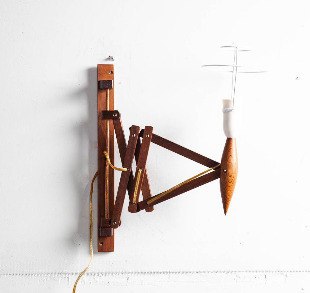 Mid Century Modern Sconce Lamp Wall Solid Rosewood Scissor Light Le Klint 332 NM - Image 8