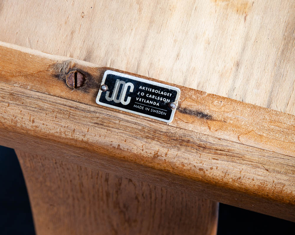 Mid Century Danish Modern Dining Chairs Side Pair Oak J O Carlsson Vintage Black - Image 7