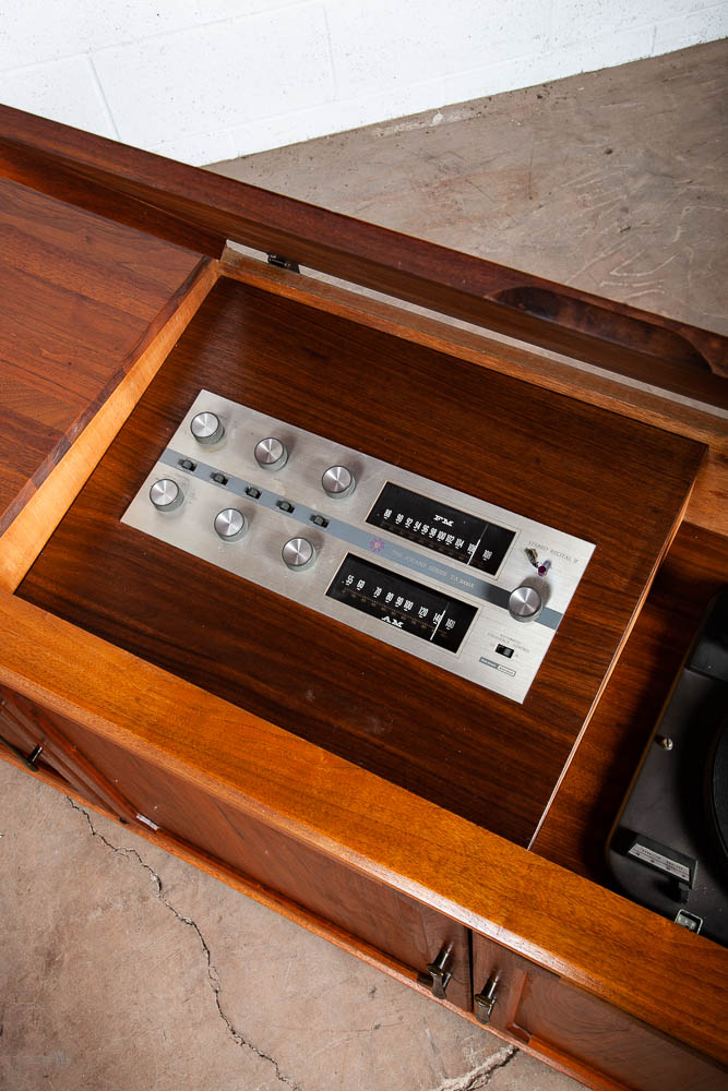 Mid Century Modern Credenza Stereo Console Ace-Hi Hifi Walnut Record Player - Image 11