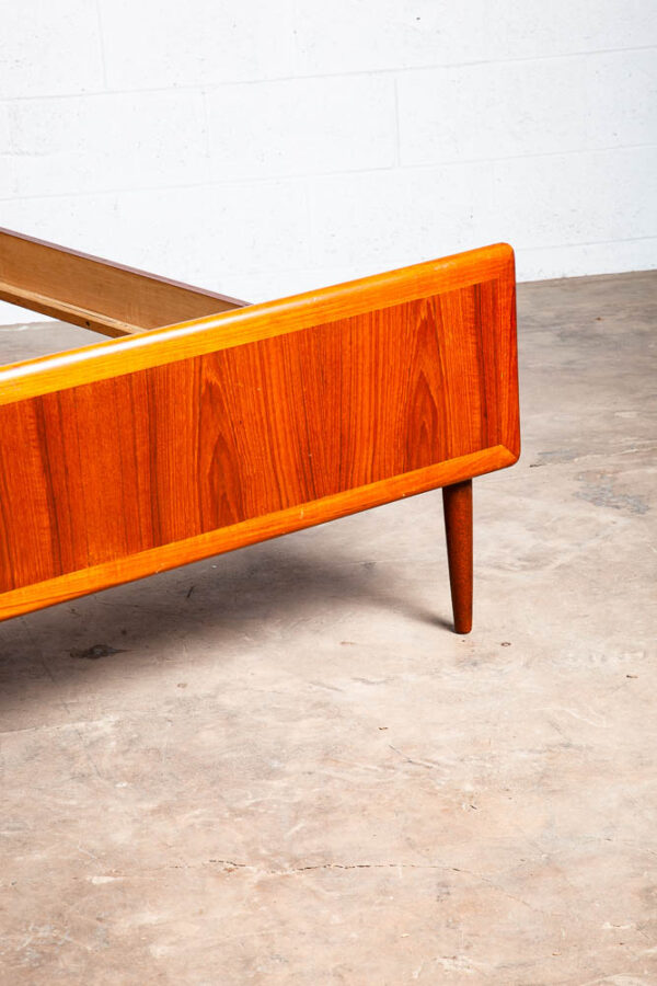 Mid Century Danish Modern Bed Frame Headboard Full Size Solid Teak Denmark - Image 7