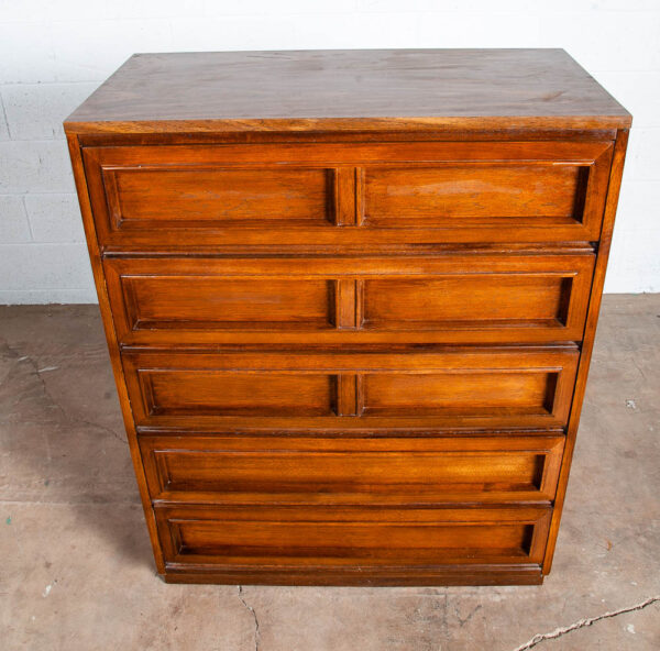 Mid Century Modern Highboy Dresser Morris of California Walnut Drawer 5 drawer - Image 4