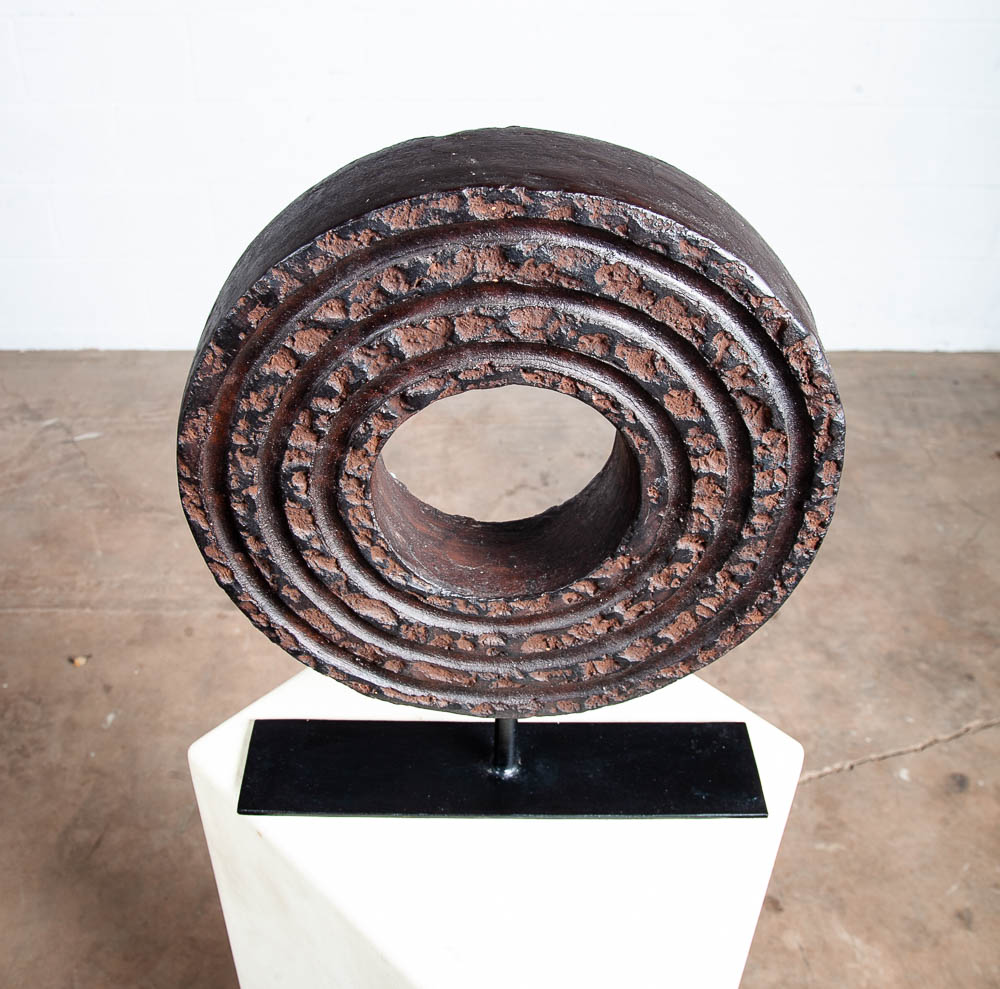 Mid Century Modern Sculpture Art Stone Sculpted Ceramic Clay Metal Original NM - Image 2