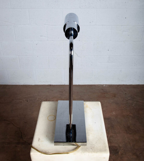 Mid Century Modern Table Lamp Casella Chrome Desk Metal Light Desk Silver Swivel - Image 3