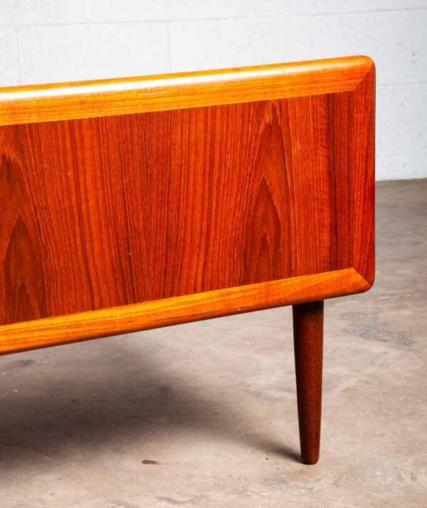 Mid Century Danish Modern Bed Frame Headboard Full Size Solid Teak Denmark - Image 8