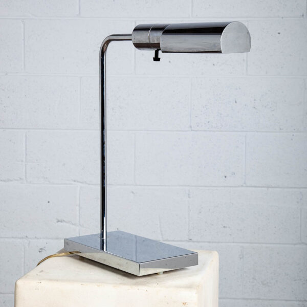 Mid Century Modern Table Lamp Casella Chrome Desk Metal Light Desk Silver Swivel - Image 12