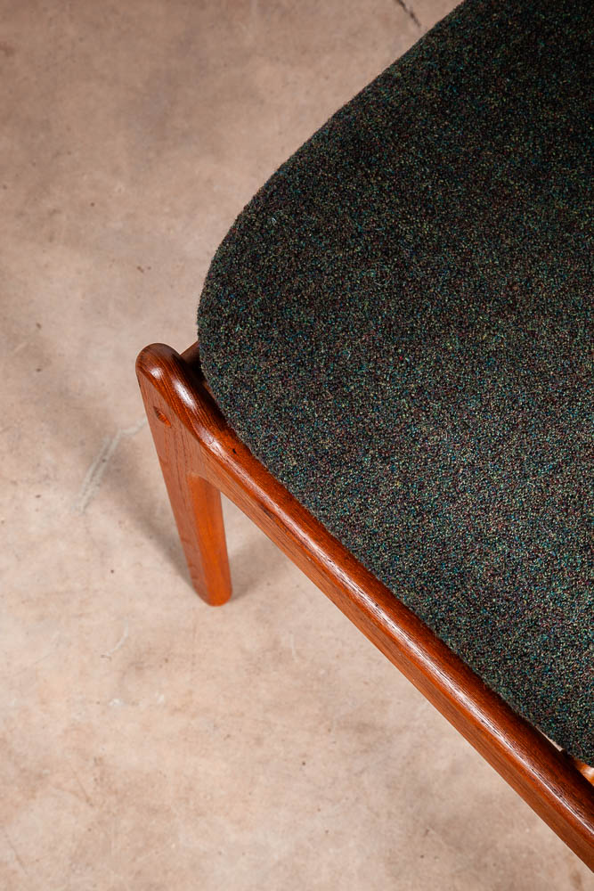 Mid Century Danish Modern Dining Chairs Set 6 Teak Erik Buch #49 Grey Denmark NM - Image 9