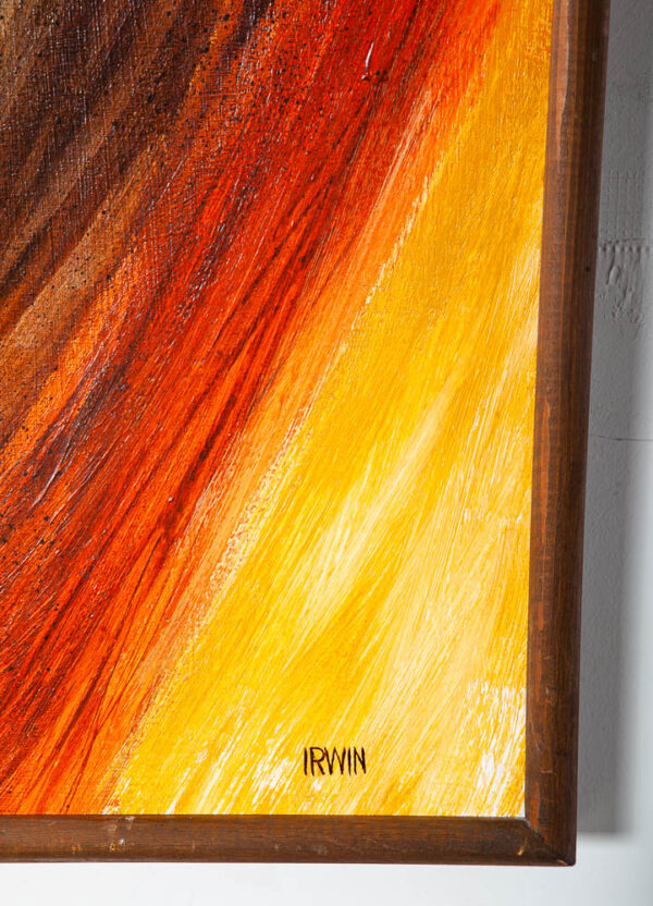 Mid Century Modern Painting Original Artwork Robert Irwin Abstract Surreal Mcm Signed Vintage - Image 4