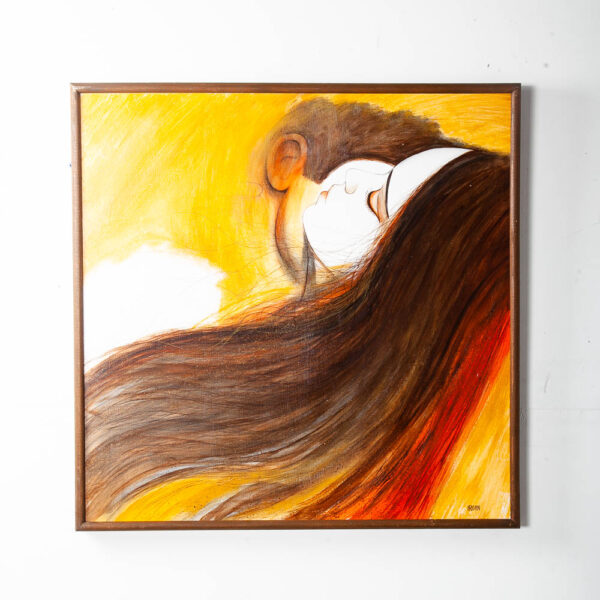 Mid Century Modern Painting Original Artwork Robert Irwin Abstract Surreal Mcm Signed Vintage