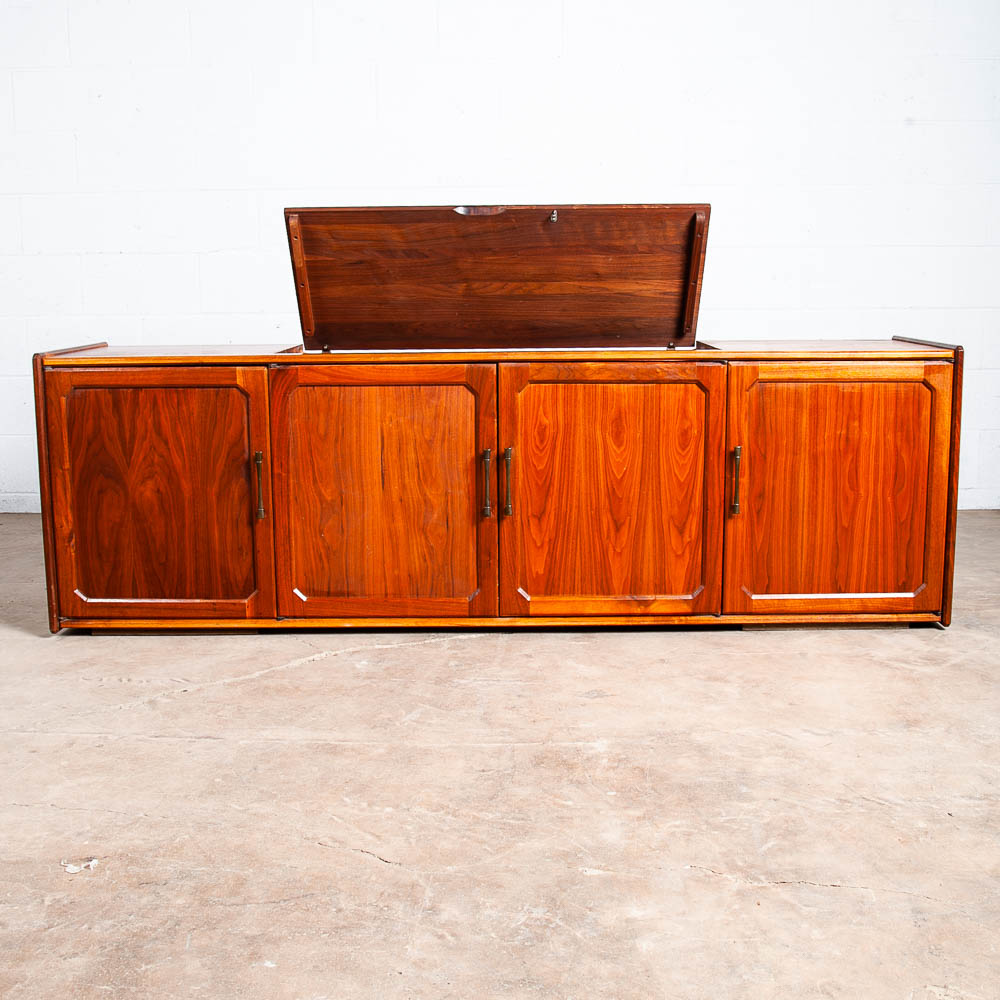 Mid Century Modern Credenza Stereo Console Ace-Hi Hifi Walnut Record Player - Image 2