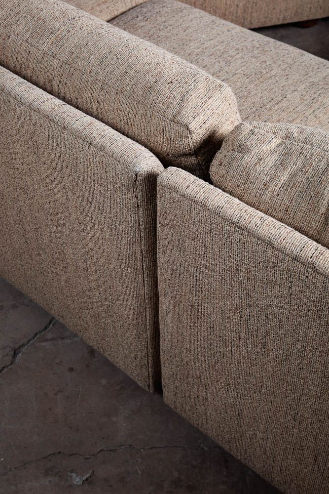 Mid Century Danish Modern Sofa Sectional Couch Modular Brown Tan Low Profile Vintage - Image 12