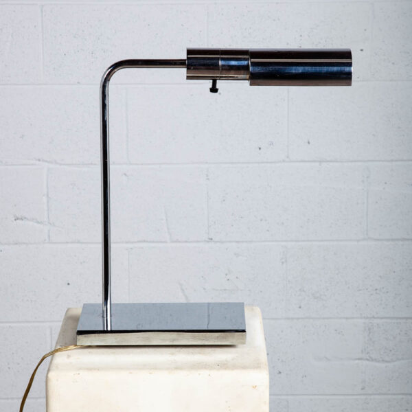 Mid Century Modern Table Lamp Casella Chrome Desk Metal Light Desk Silver Swivel - Image 5