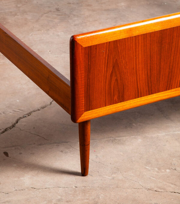Mid Century Danish Modern Bed Frame Headboard Full Size Solid Teak Denmark - Image 9