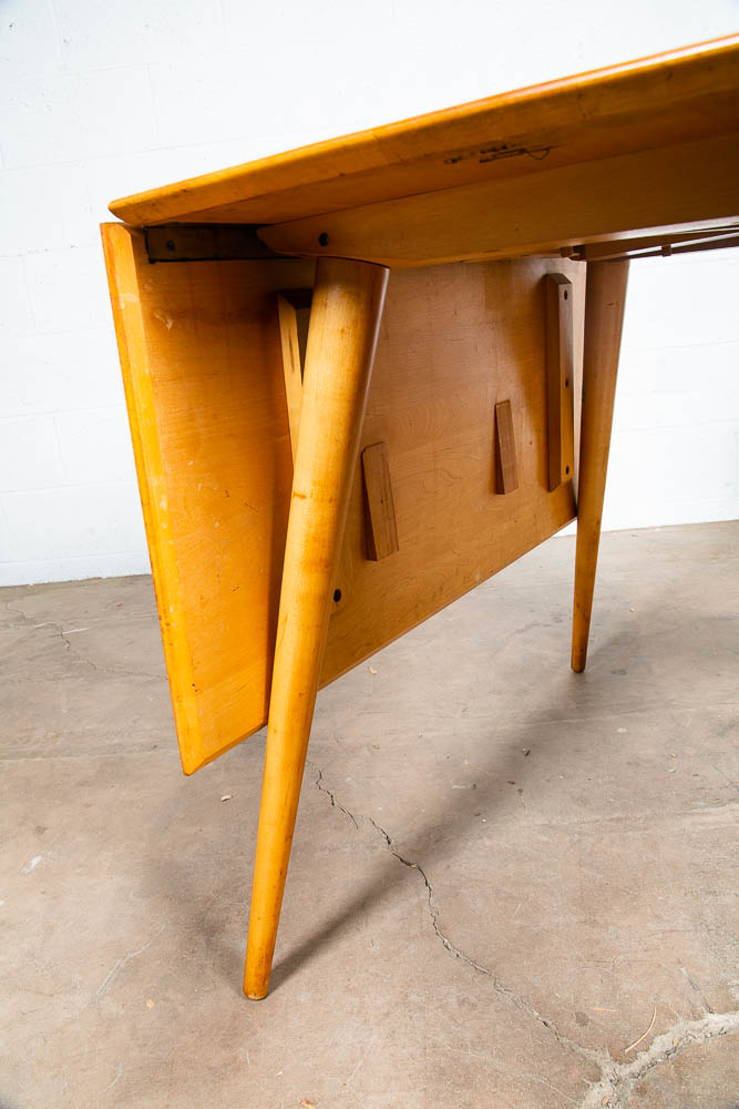 Mid Century Modern Dining Table Paul Mccobb Planner Group Winchendon Solid Maple Drop Leaf Vintage - Image 6