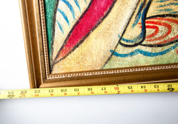 Mid Century Modern Painting B. Long Art Abstract Portrait Signed Picasso Cubist - Image 9