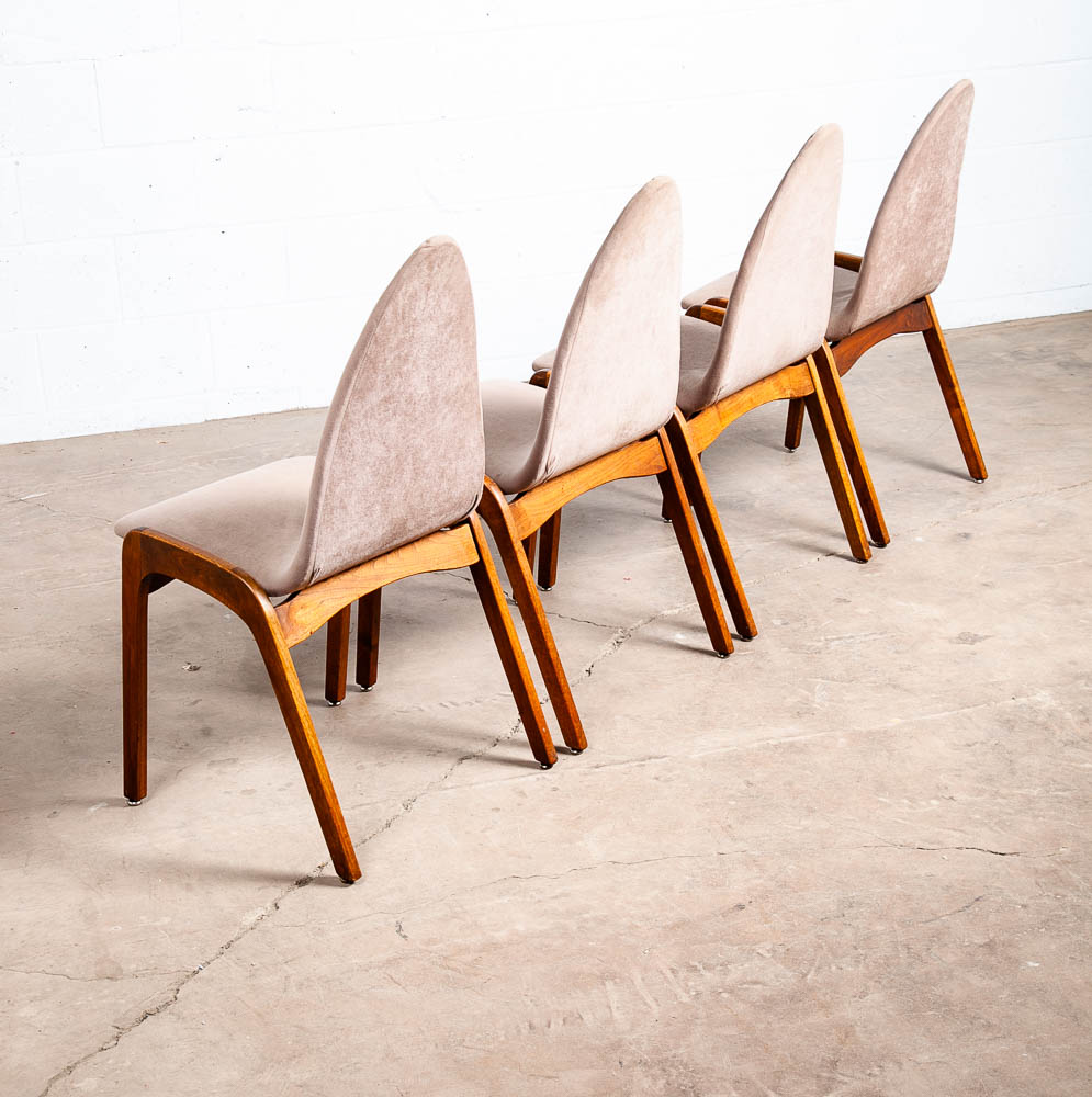 Mid century Modern Dining Chairs Set 4 Chet Beardsley Tan Danish Vintage Peach - Image 2