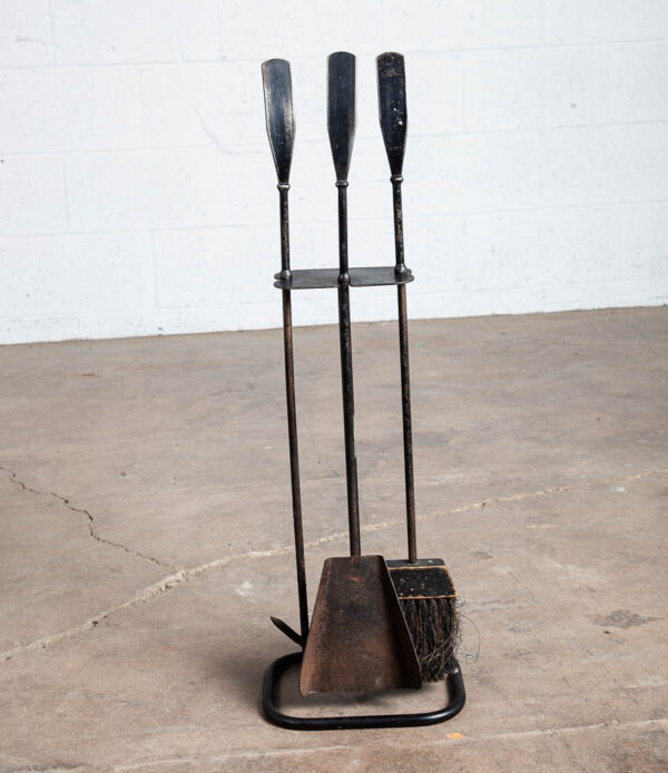 Mid Century Modern Fireplace Tool Modernist Cast Iron Black Mcm Vintage Metal - Image 5