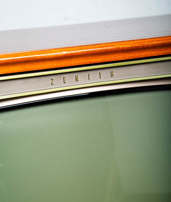 Mid Century Modern Television Zenith TV Serviced Working Mahogany Wood Vintage - Image 12