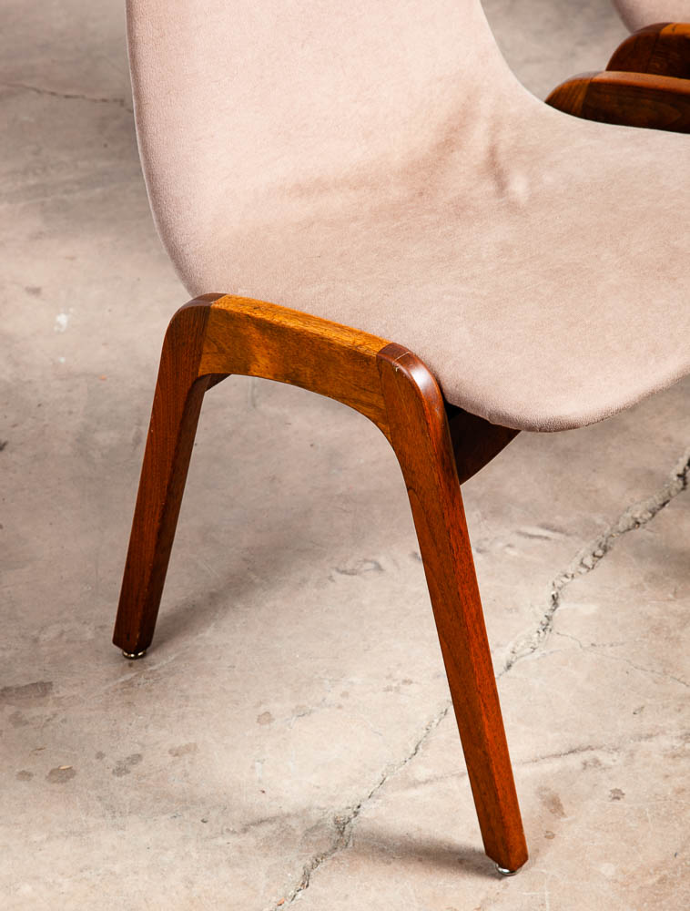 Mid century Modern Dining Chairs Set 4 Chet Beardsley Tan Danish Vintage Peach - Image 9