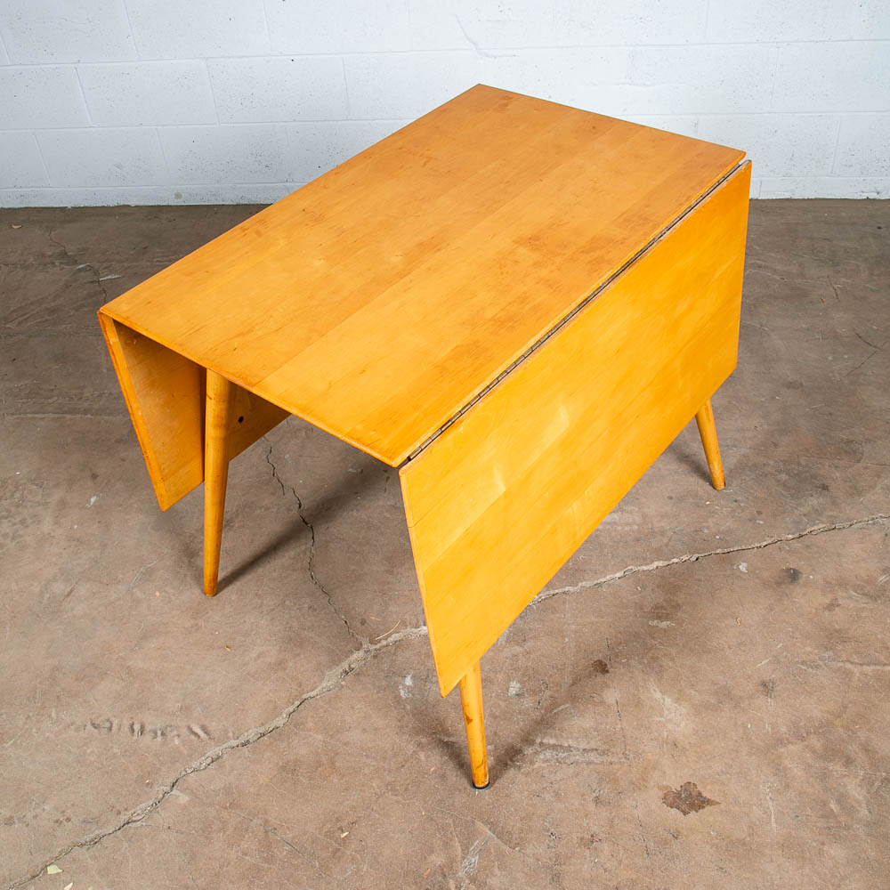 Mid Century Modern Dining Table Paul Mccobb Planner Group Winchendon Solid Maple Drop Leaf Vintage - Image 5