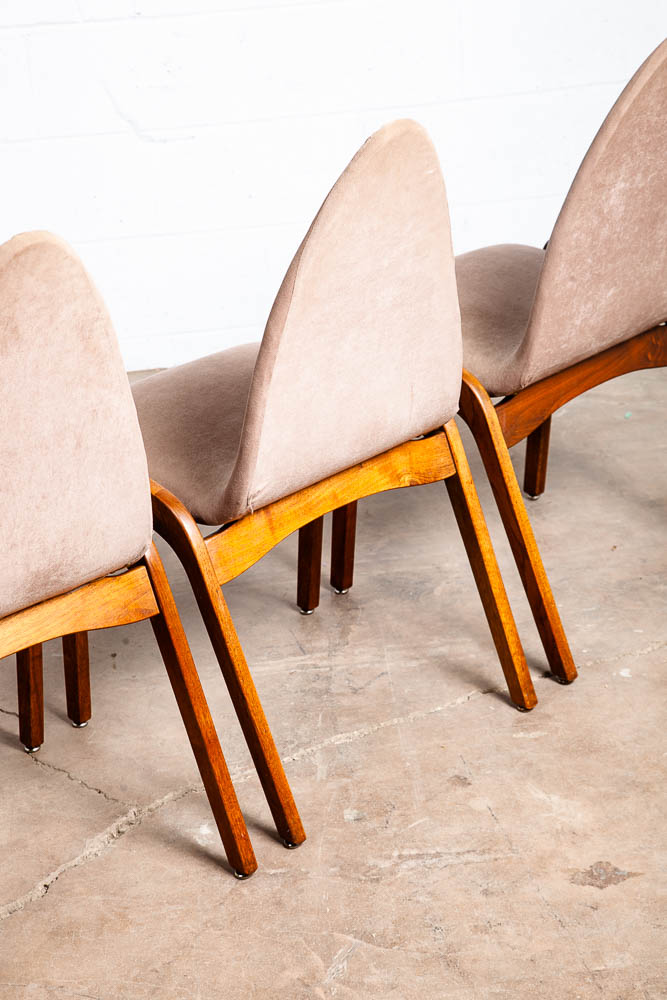 Mid century Modern Dining Chairs Set 4 Chet Beardsley Tan Danish Vintage Peach - Image 8