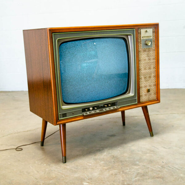 Mid Century Modern Television Zenith TV Serviced Working Mahogany Wood Vintage - Image 4