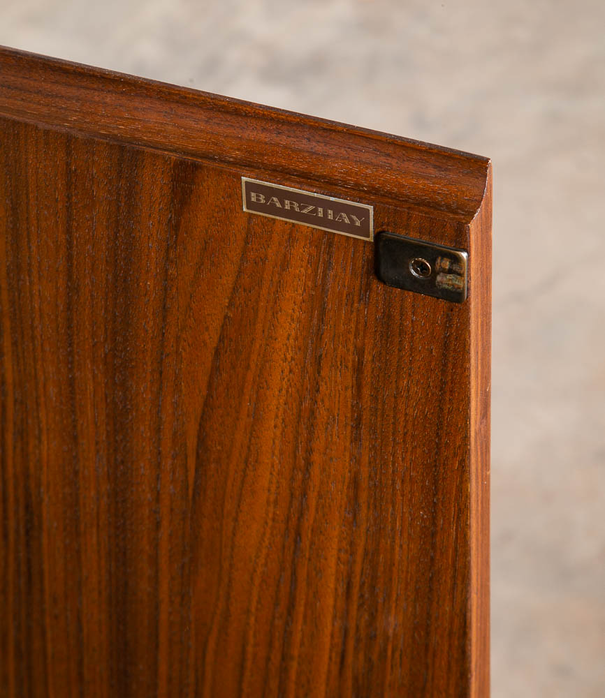 Mid Century Modern Wall Unit Barzilay Walnut System Audio 2-3 Bay Modular Gerald McCabe Large Adjustable Shelving Hifi - Image 11