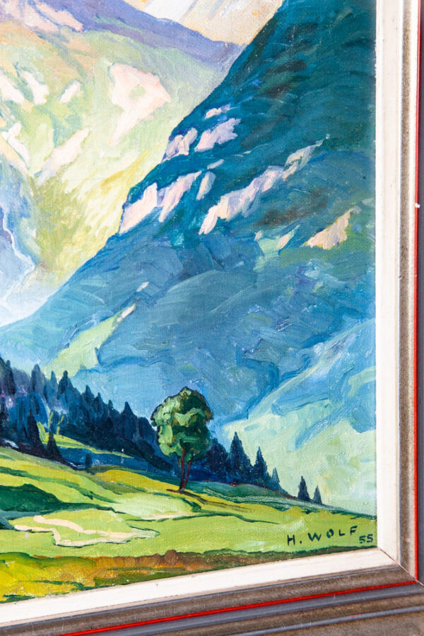 Mid Century Modern Oil Painting Original Art Landscape