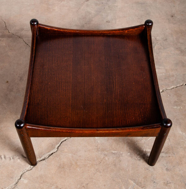 Mid Century Danish Modern End Side Table Nightstand Floating Square Cube Beech - Image 3
