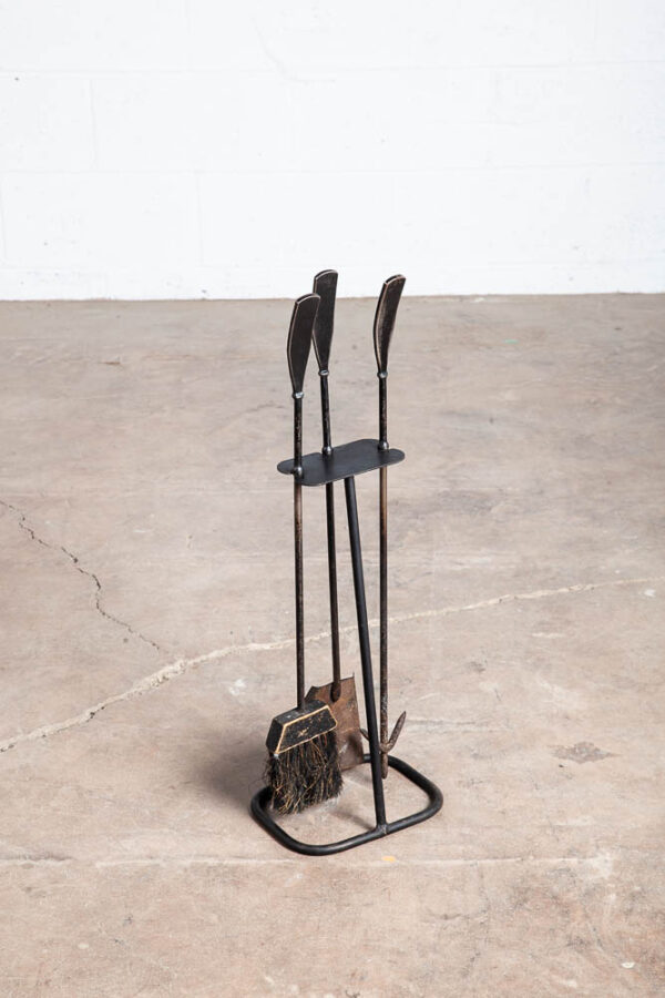 Mid Century Modern Fireplace Tool Modernist Cast Iron Black Mcm Vintage Metal - Image 7