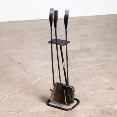 Mid Century Modern Fireplace Tool Modernist Cast Iron Black Mcm Vintage Metal